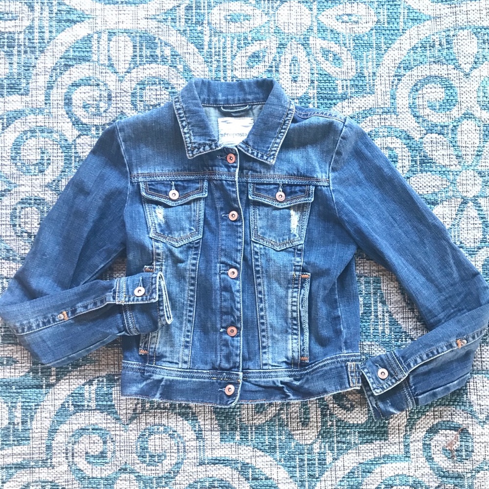 SOLD Aeropostale Distressed Denim Jean Jacket